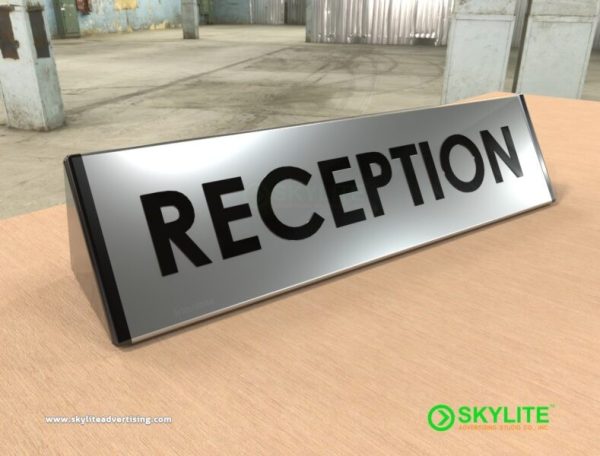 Aluminum Reception Sign with Cutout Letters