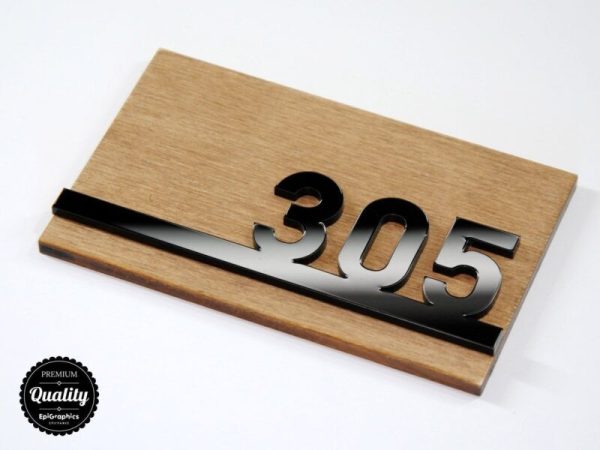 Door Sign- Wooden with Acrylic Letters