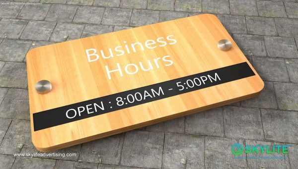 Business Hours Sign