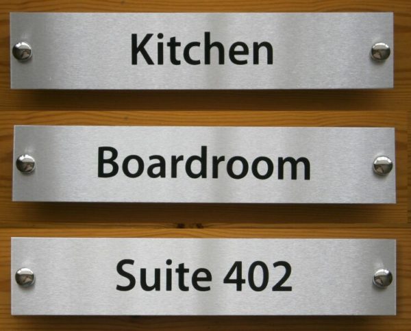 Door Sign- Brushed Aluminium