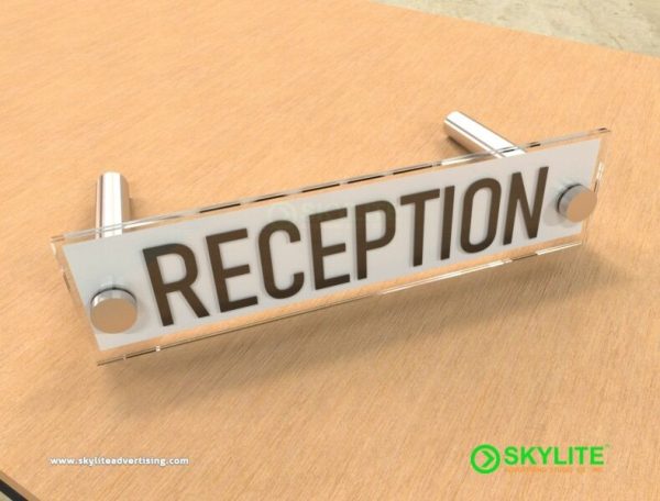 Reception Sign with Standoff Bolt